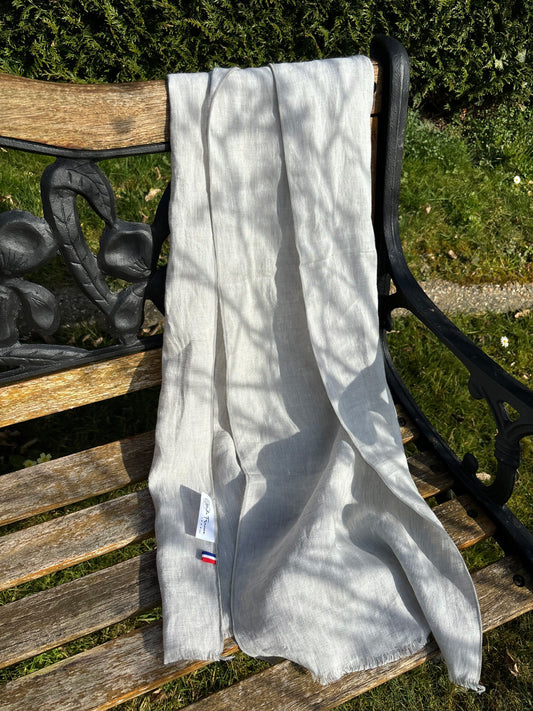 Chèche Gris Perle-Lin de France