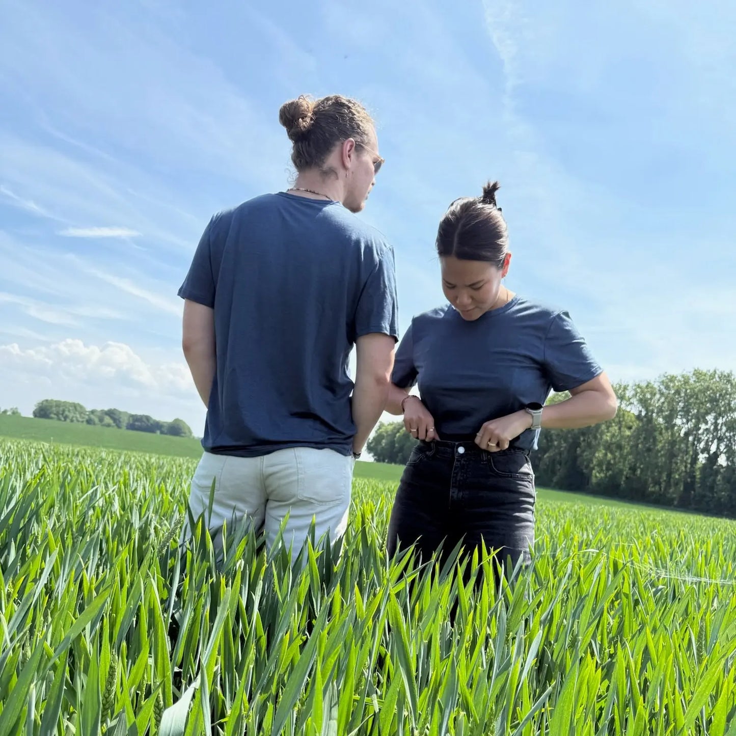 Pack T-shirt - Duo Bleu Marine Lin de France