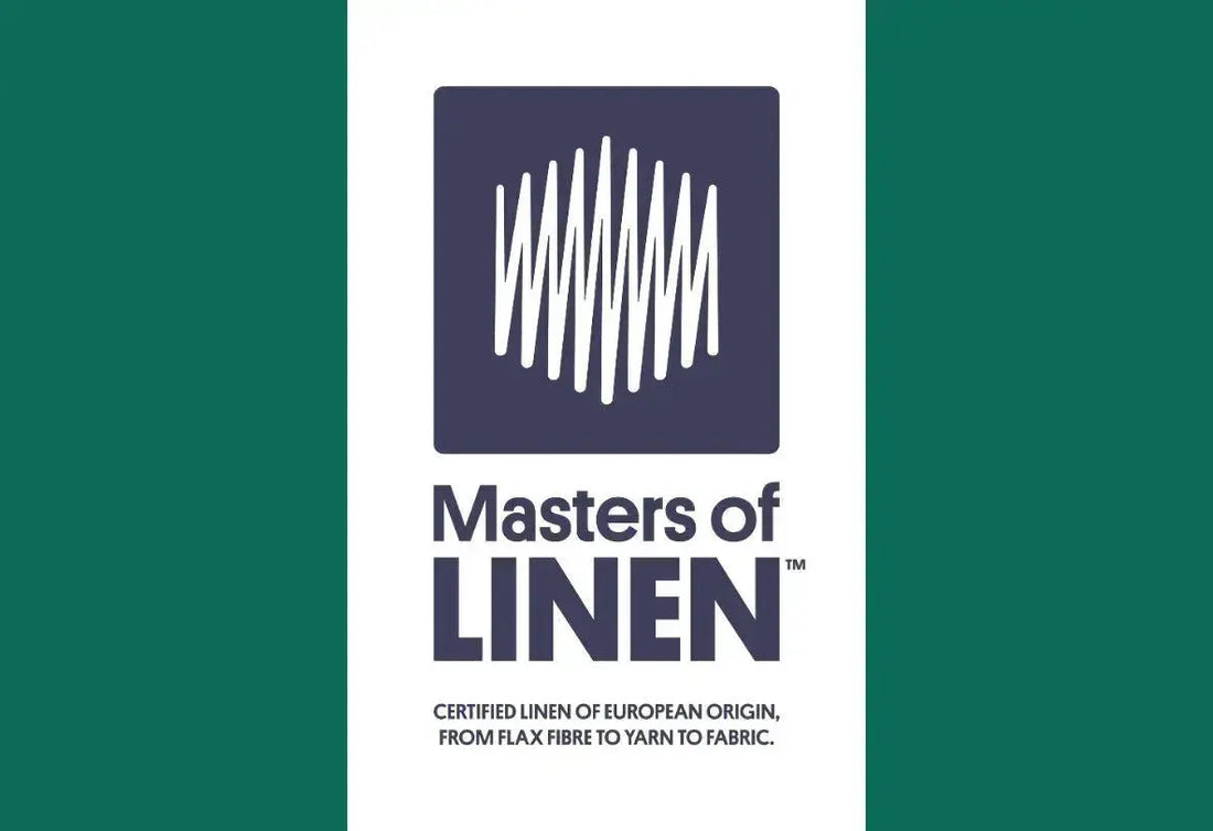 Logo de la certification Masters of Linen, lin certifié d'origine européenne de la fibre au tissu