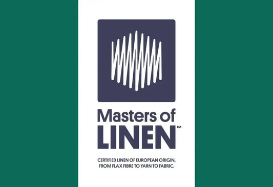 Logo de la certification Masters of Linen, lin certifié d'origine européenne de la fibre au tissu