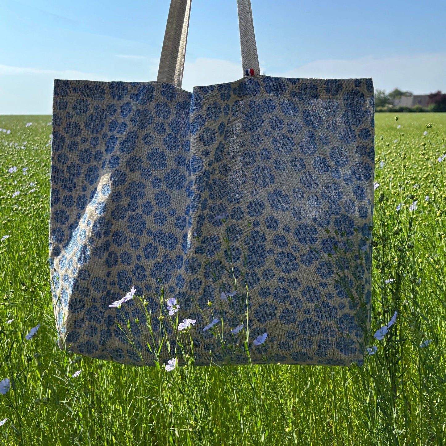 Cabas Guillaume - Fleurs Bleues