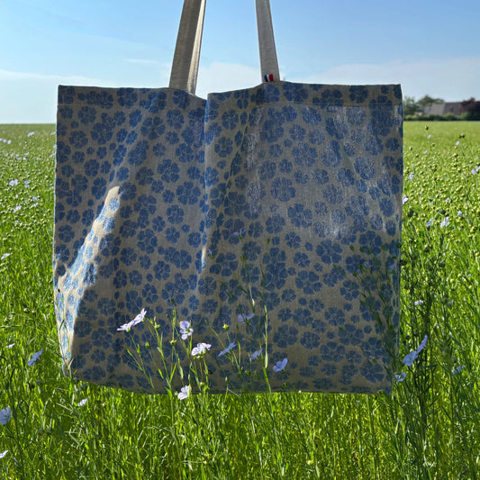 Cabas Guillaume - Fleurs Bleues