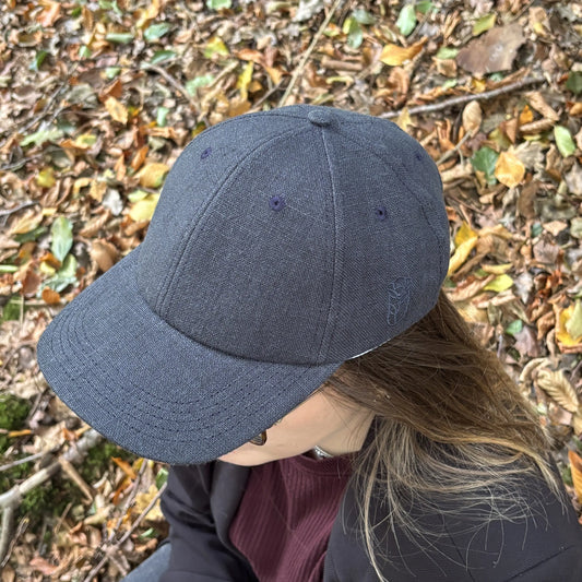 Casquette Solène - Bleu Marine Lin de France