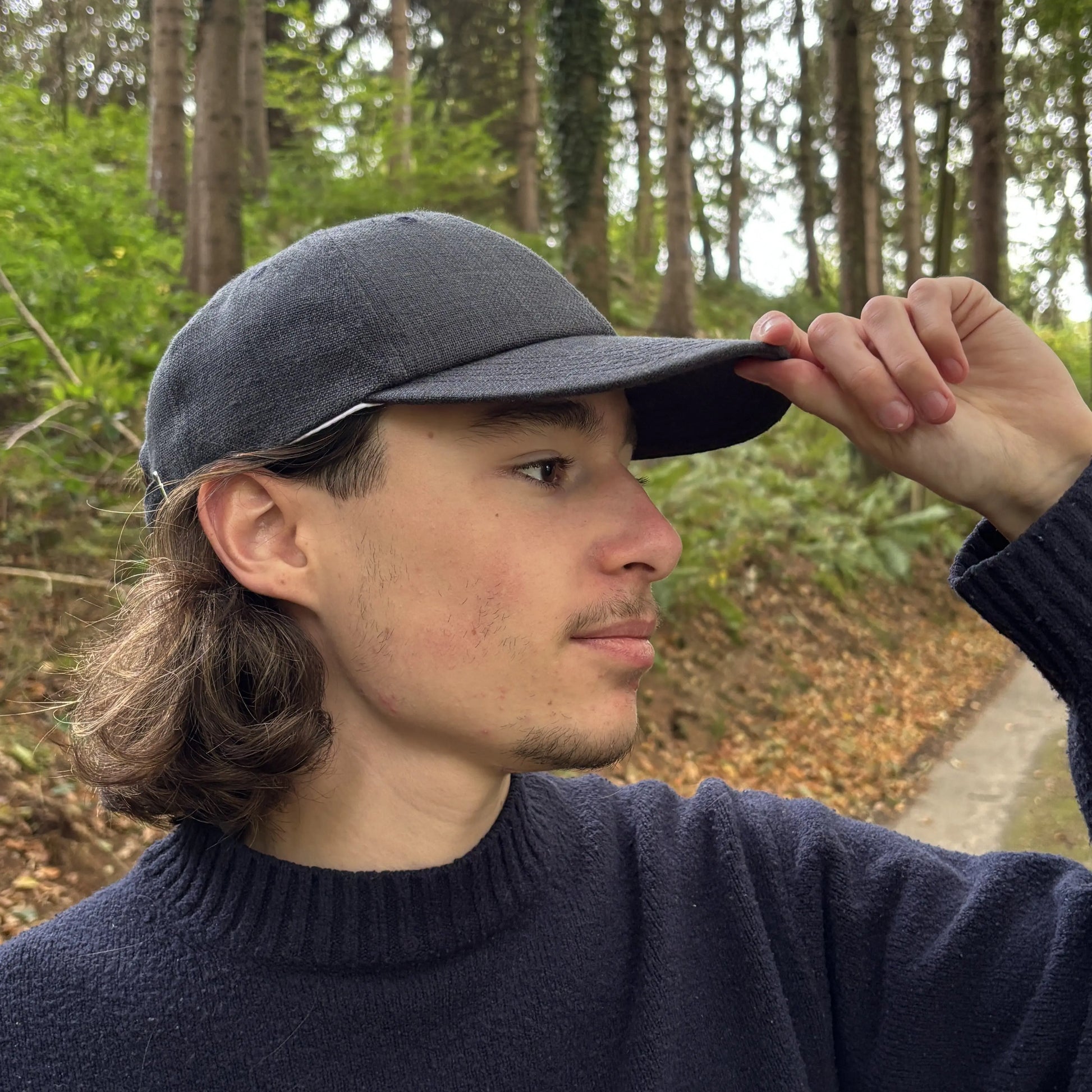 Casquette Solène - Bleu Marine Lin de France