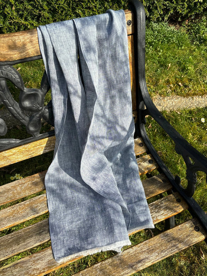 Chèche Bleu Marine Lin de France
