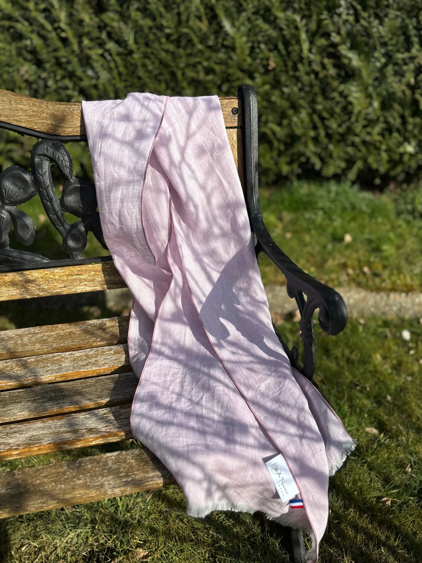 Chèche Lilas Lin de France