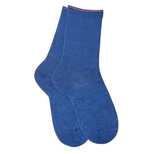 Chaussettes Femme - Bleu-Lin de France
