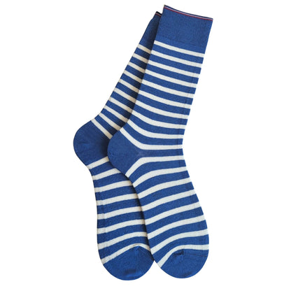 Chaussettes Homme - Rayures Bleu & Blanc
