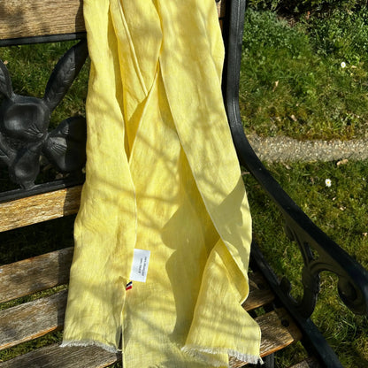 Chèche Jaune Lin de France