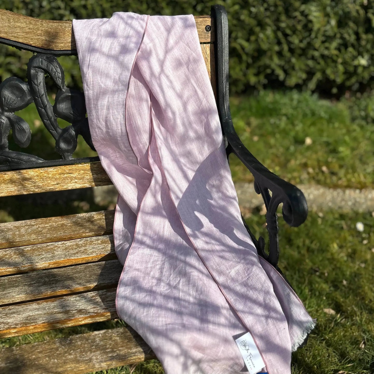 Chèche Lilas Lin de France