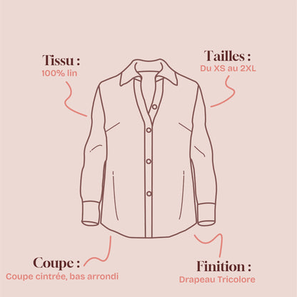 Chemise Femme Constance - Blanc - Lin de France