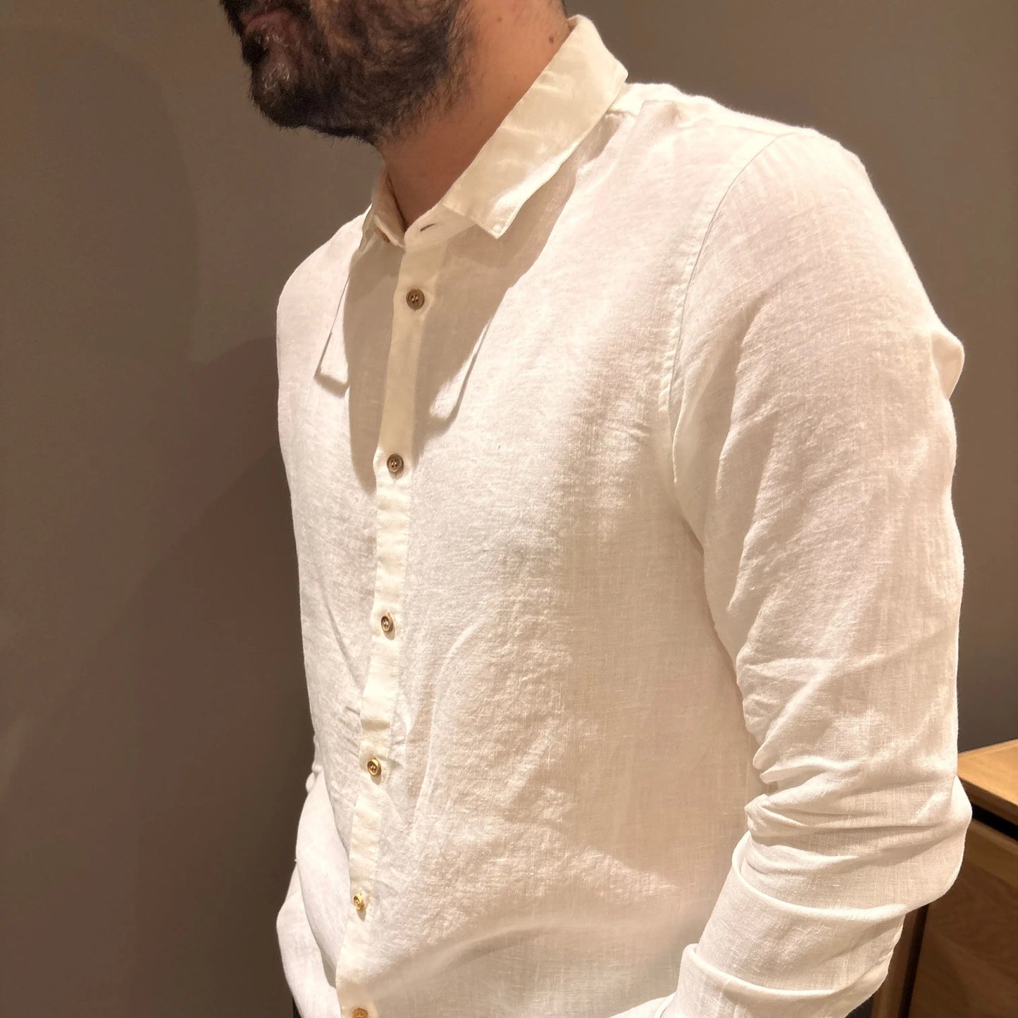 Chemise Homme Constance - Blanc - Lin de France