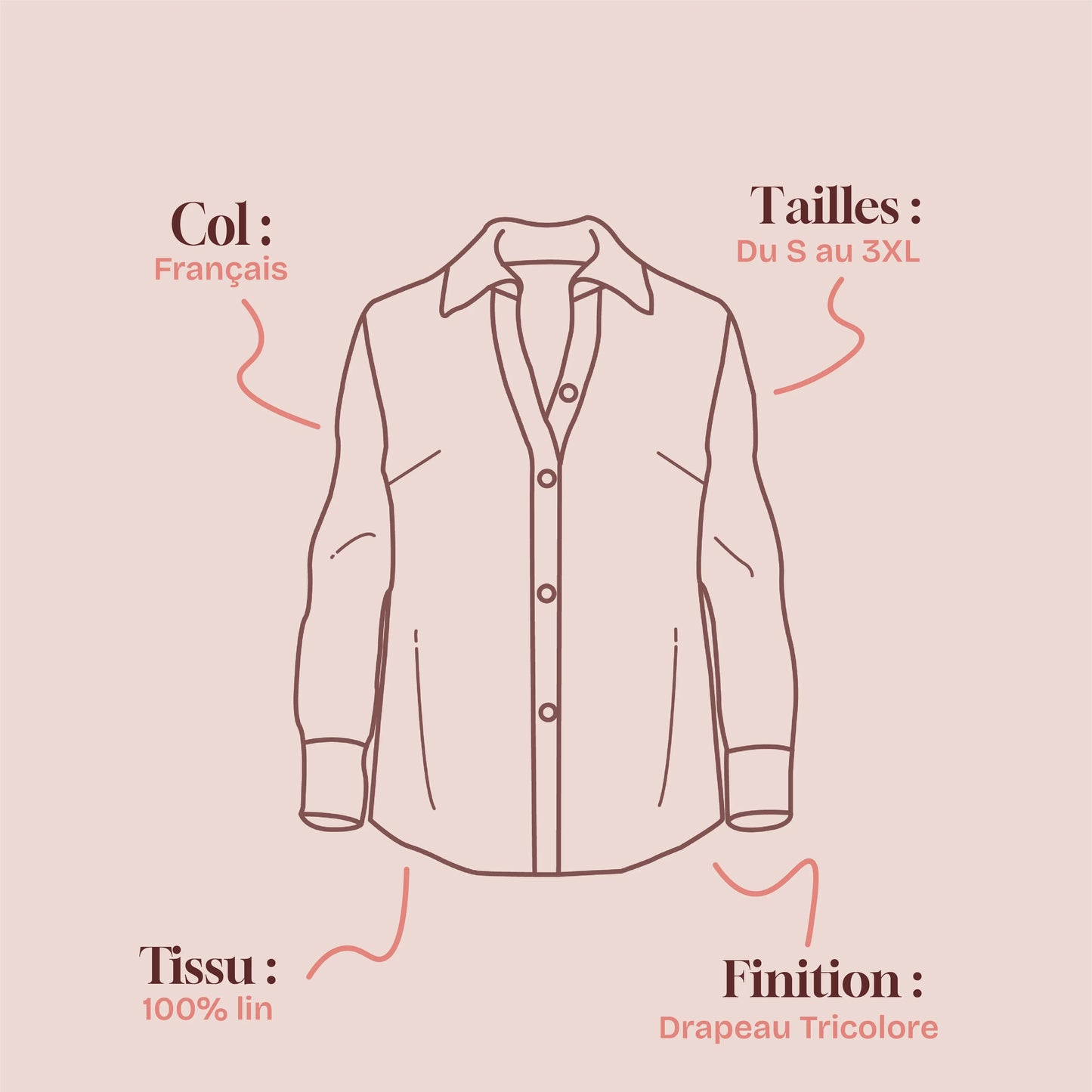 Chemise Homme Constance - Blanc - Lin de France