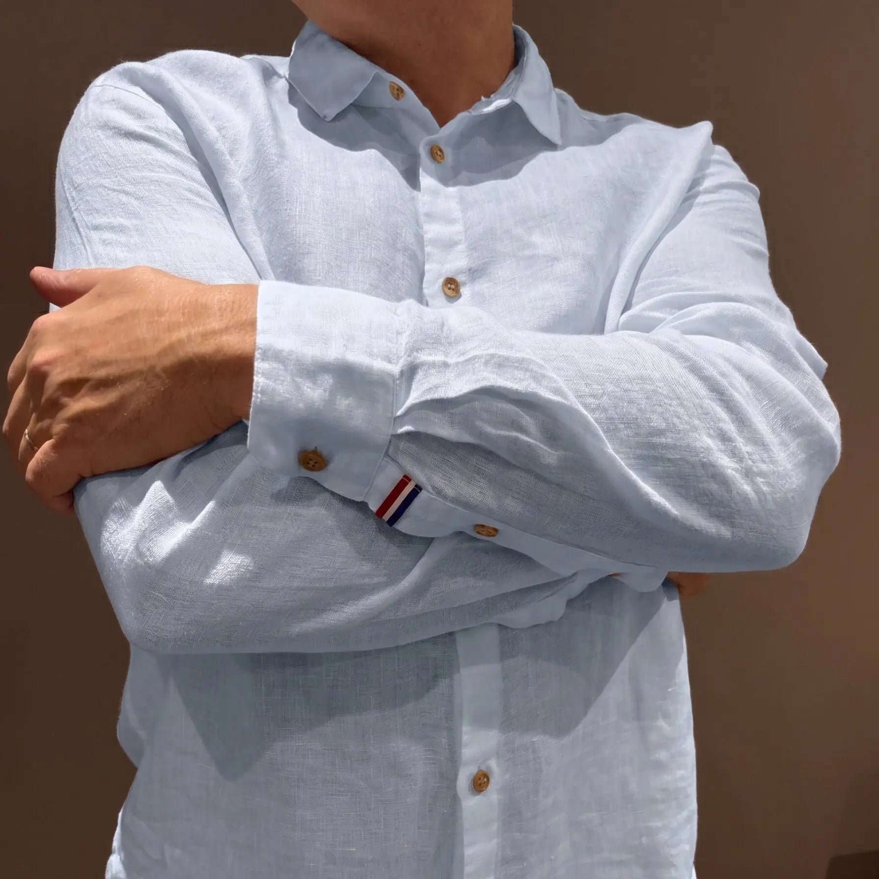 Chemise Homme Constance - Bleu Ciel - Lin de France