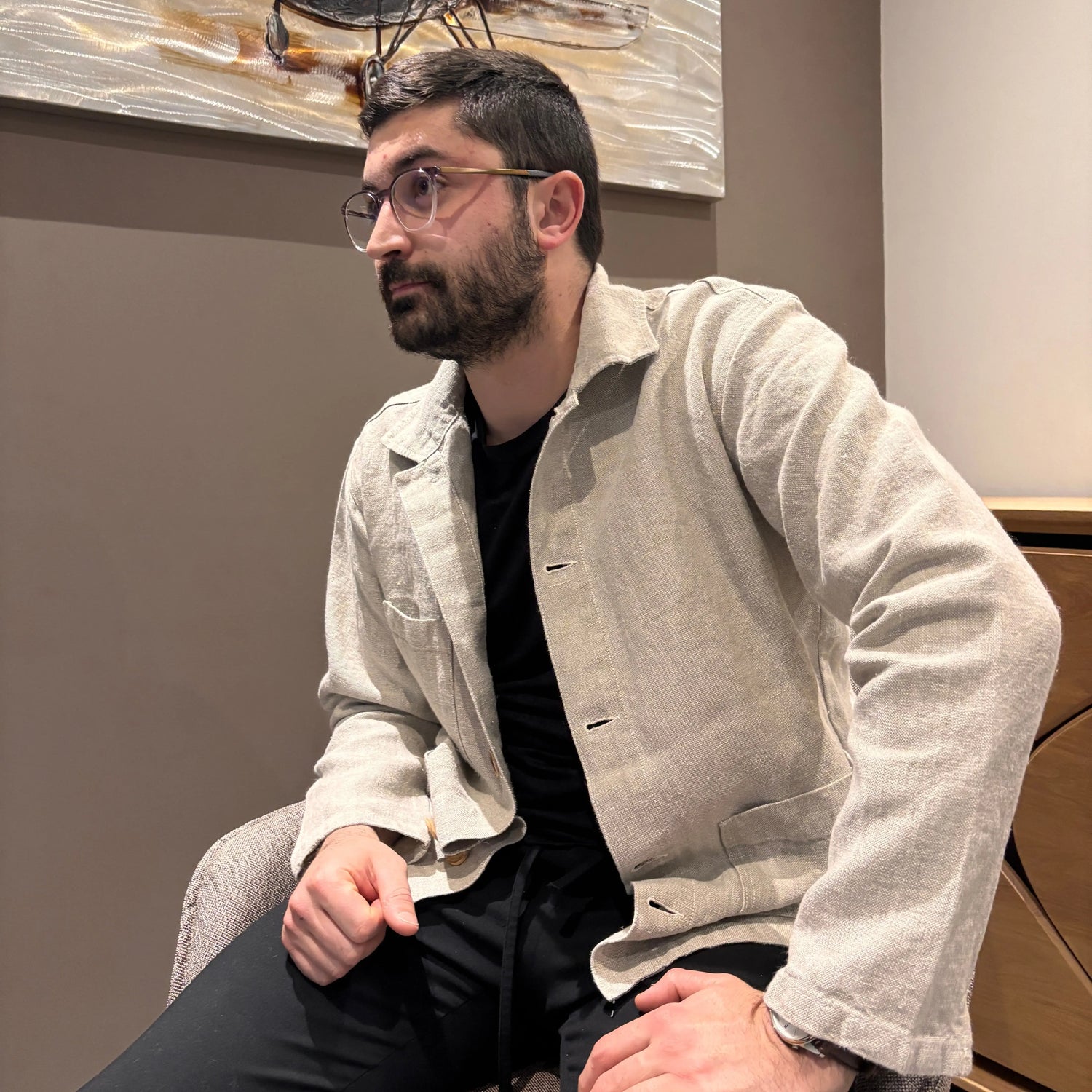 Surchemise Hazel - Naturel - Lin de France