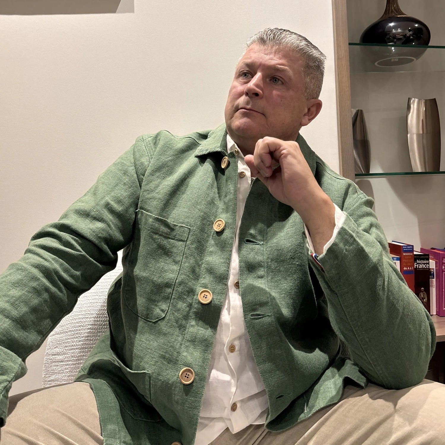 Surchemise Hazel - Vert Foncé - Lin de France