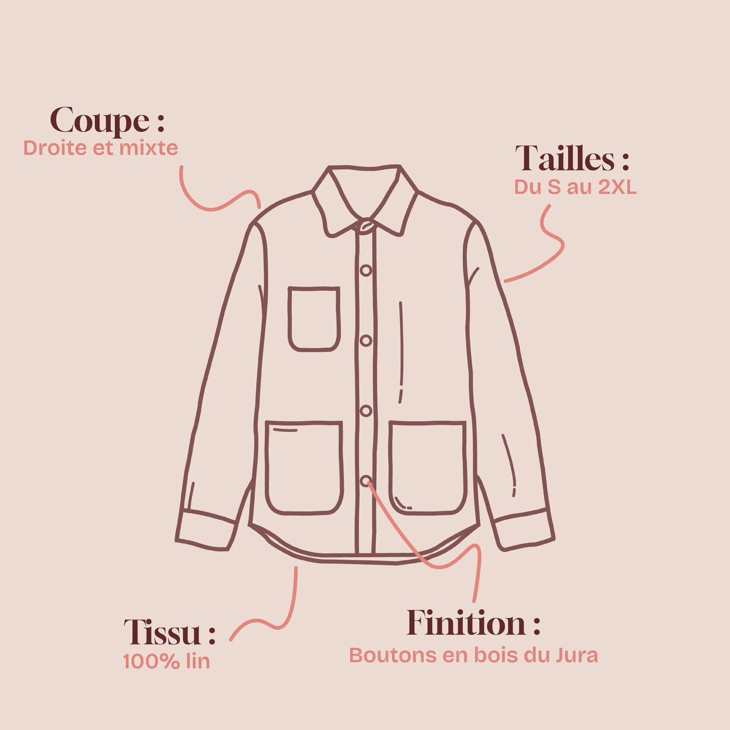 Surchemise Hazel - Bleu Ciel