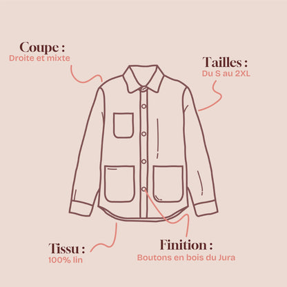 Surchemise Hazel - Bleu Ciel