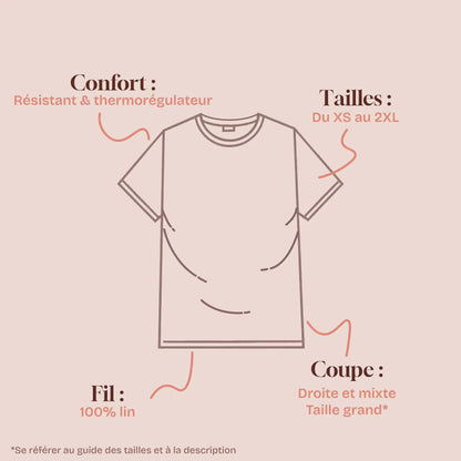 T-shirt Gabriel - Écru Lin de France