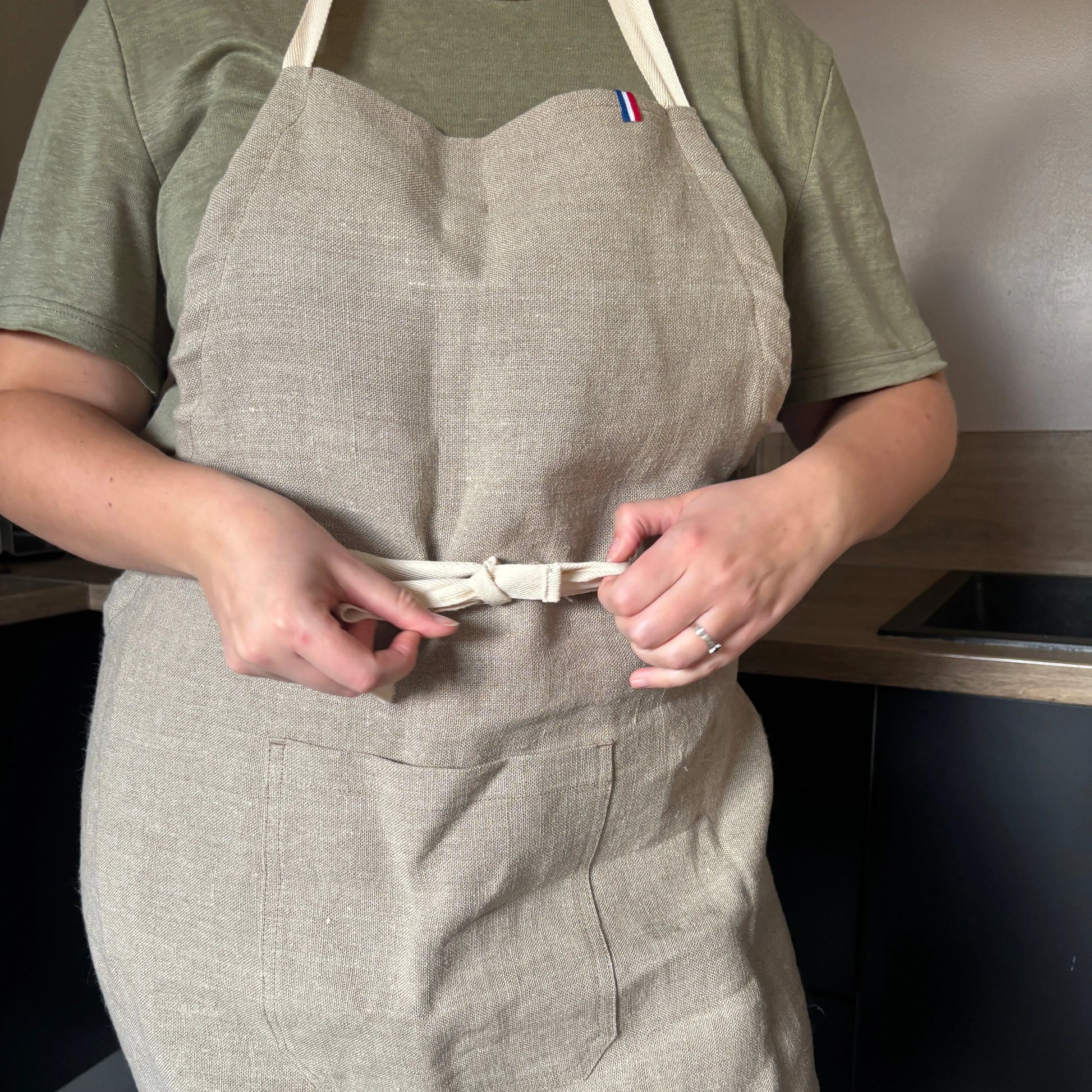 Tablier de cuisine Florentin - Naturel Lin de France