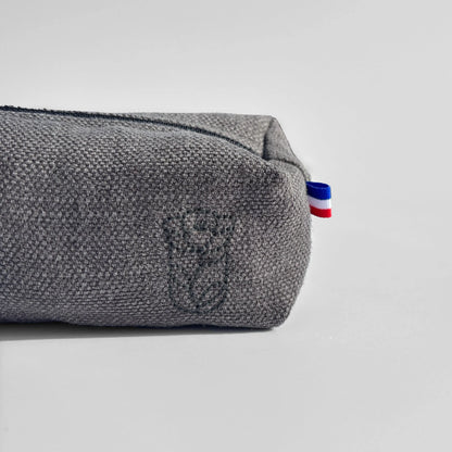Trousse à stylo Émeline - Gris Foncé Lin de France