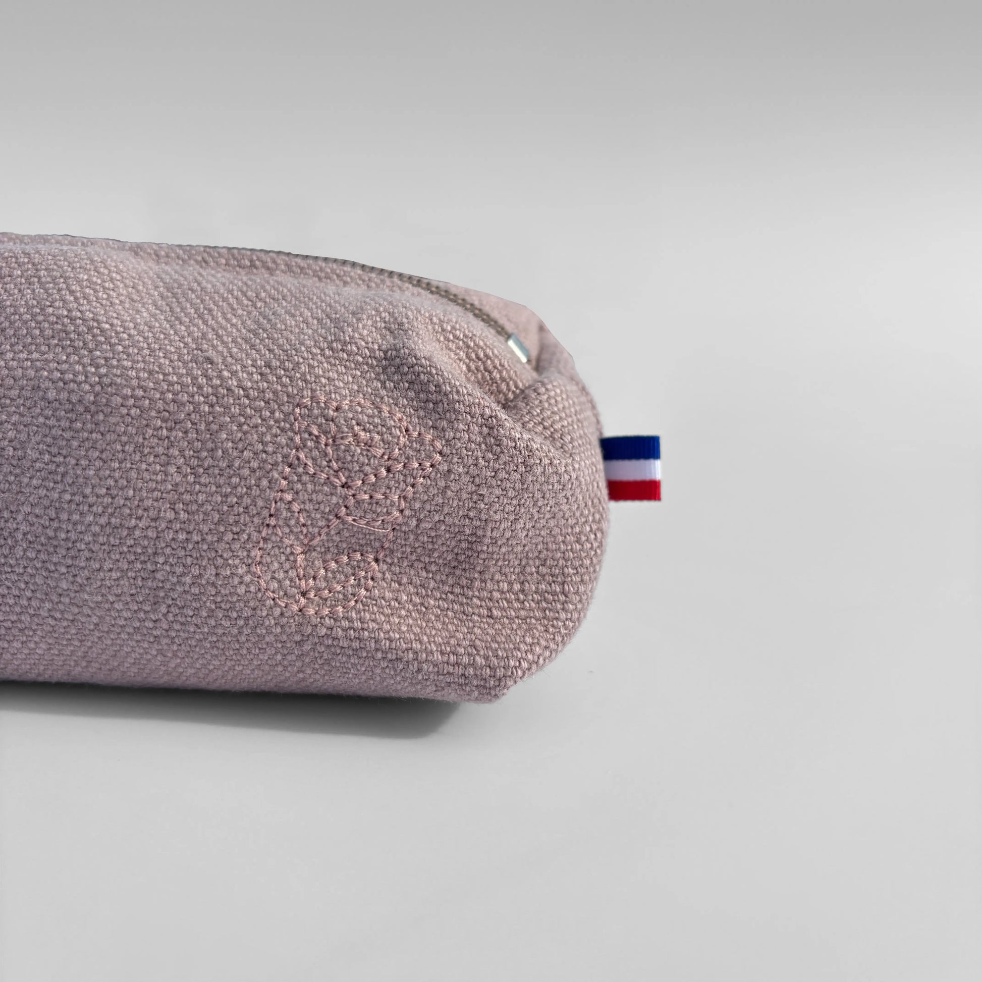 Trousse à stylo Émeline - Vieux Rose Lin de France