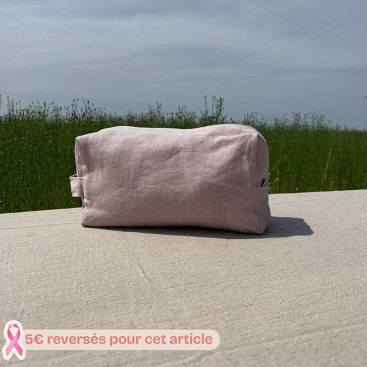 Trousse de toilette Aglaé - Rose Lin de France